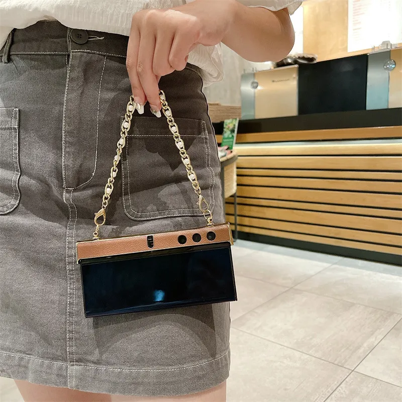Compatible with Honor V Purse phone case, v purse luxury premium leather case frame case bracelet anti-drop protective case