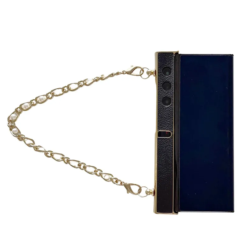 Compatible with Honor V Purse phone case, v purse luxury premium leather case frame case bracelet anti-drop protective case