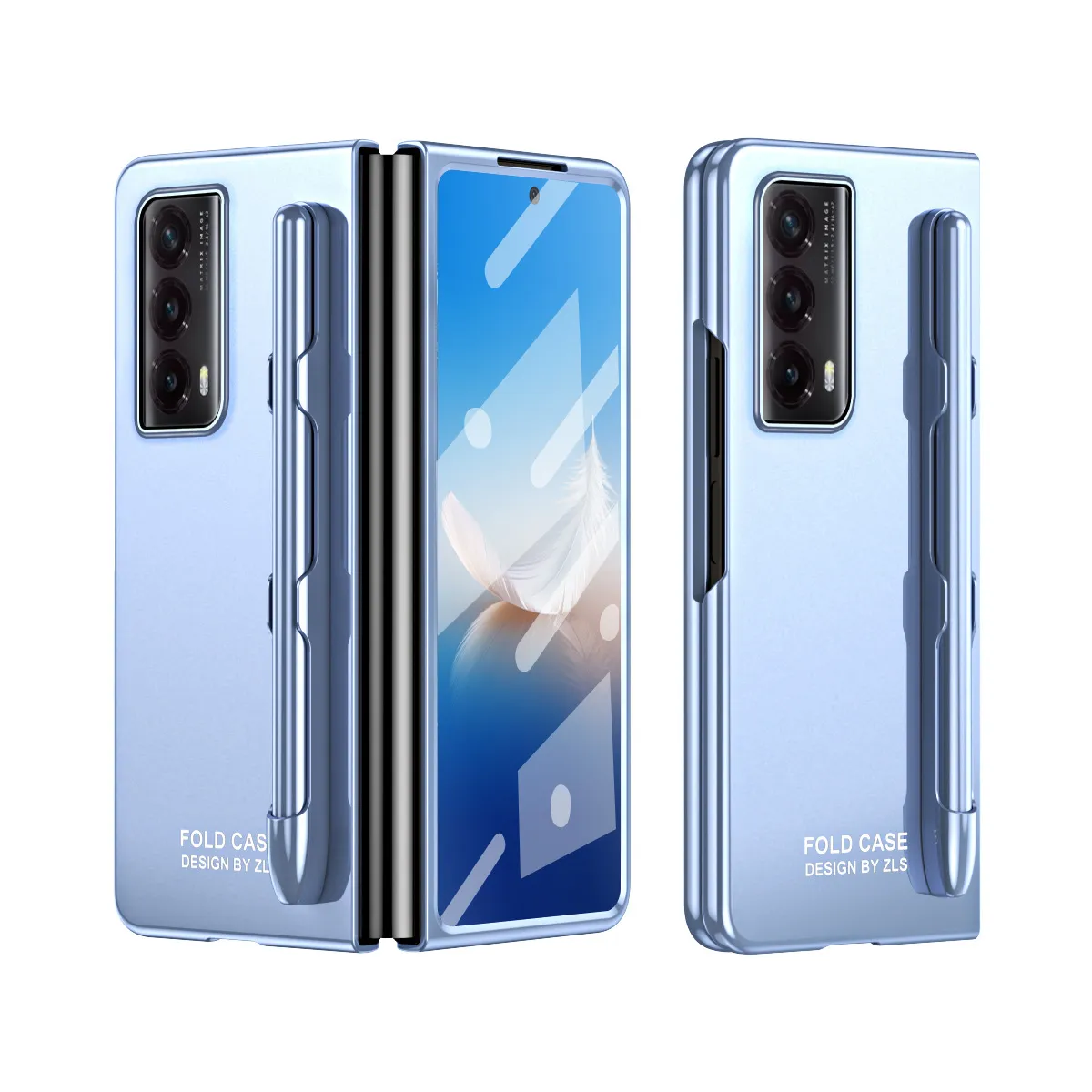 Honor MagicVS2 phone case, ultra-thin folding screen case, pen slot, solid color, business full-coverage, drop-proof protective case.