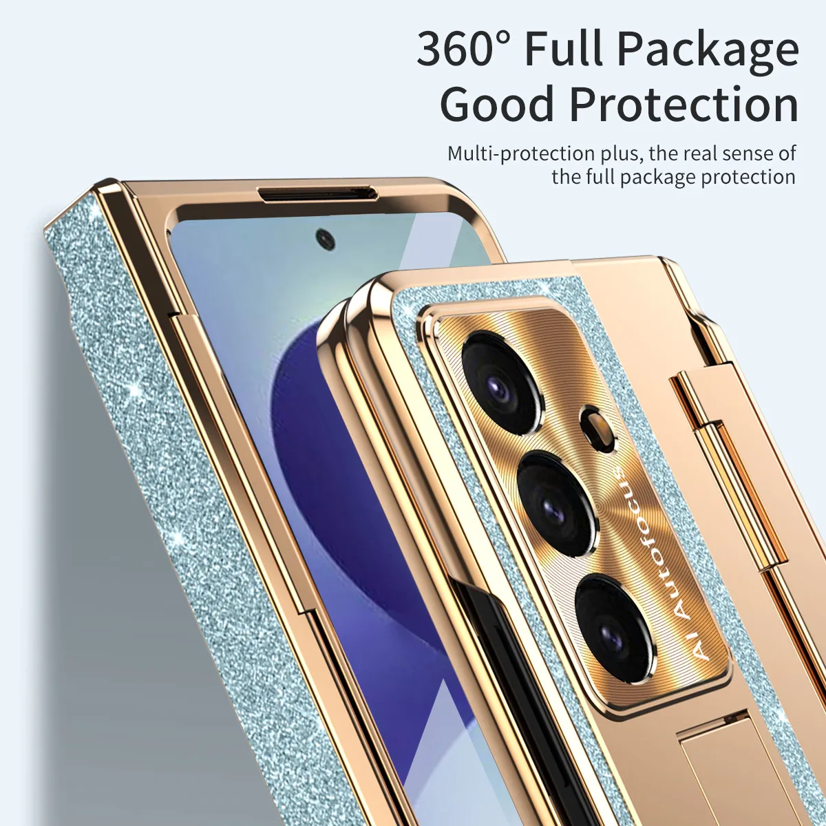 Samsung ZFold 8 phone case, FOLD7 foldable screen, flat hinge, vegan leather full-coverage drop-proof protective case.
