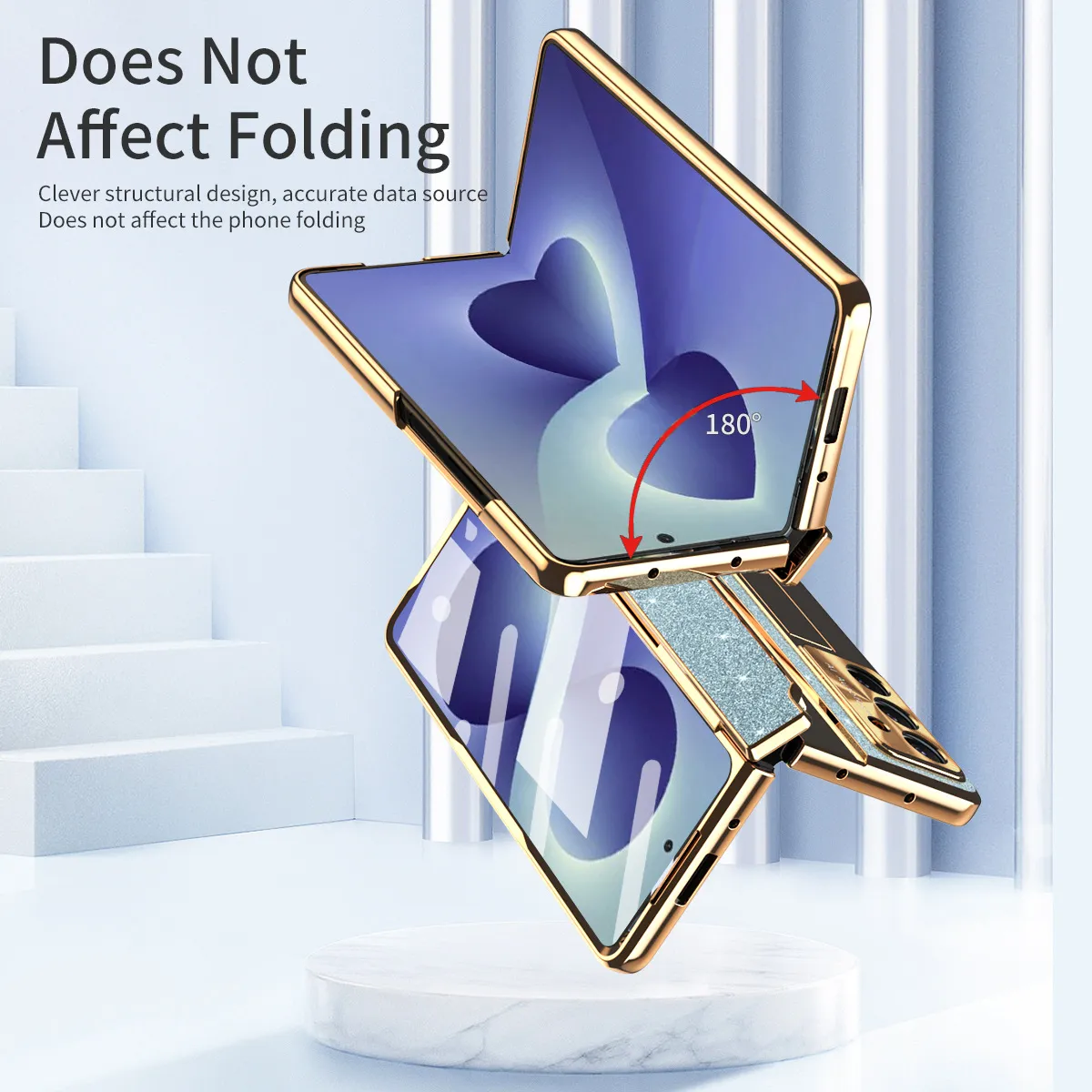 Samsung ZFold 8 phone case, FOLD7 foldable screen, flat hinge, vegan leather full-coverage drop-proof protective case.