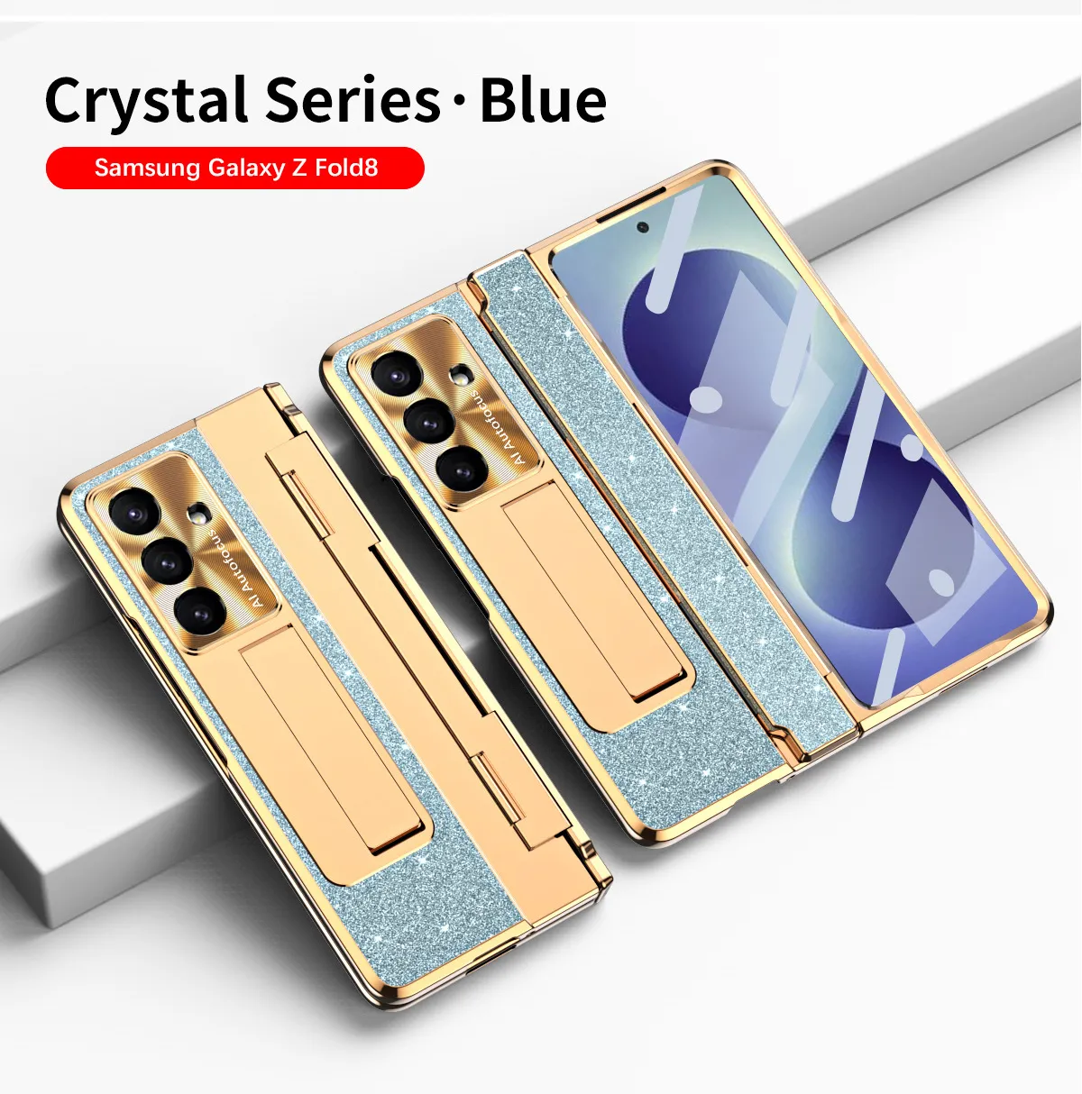 Samsung ZFold 8 phone case, FOLD7 foldable screen, flat hinge, vegan leather full-coverage drop-proof protective case.