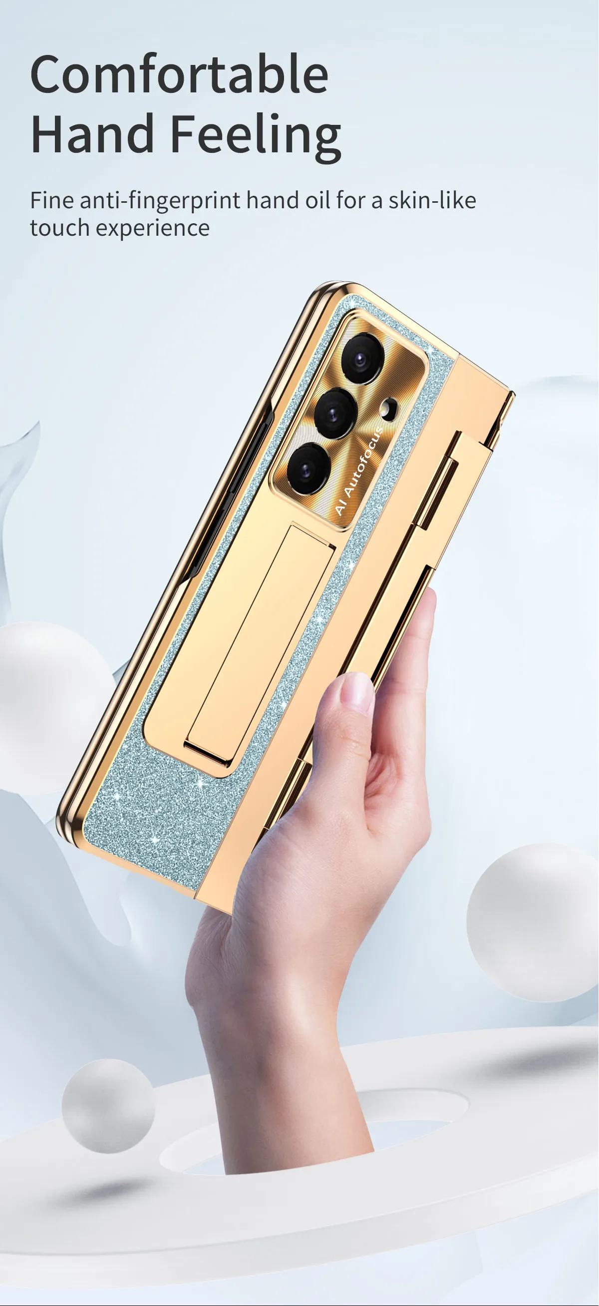 Samsung ZFold 8 phone case, FOLD7 foldable screen, flat hinge, vegan leather full-coverage drop-proof protective case.