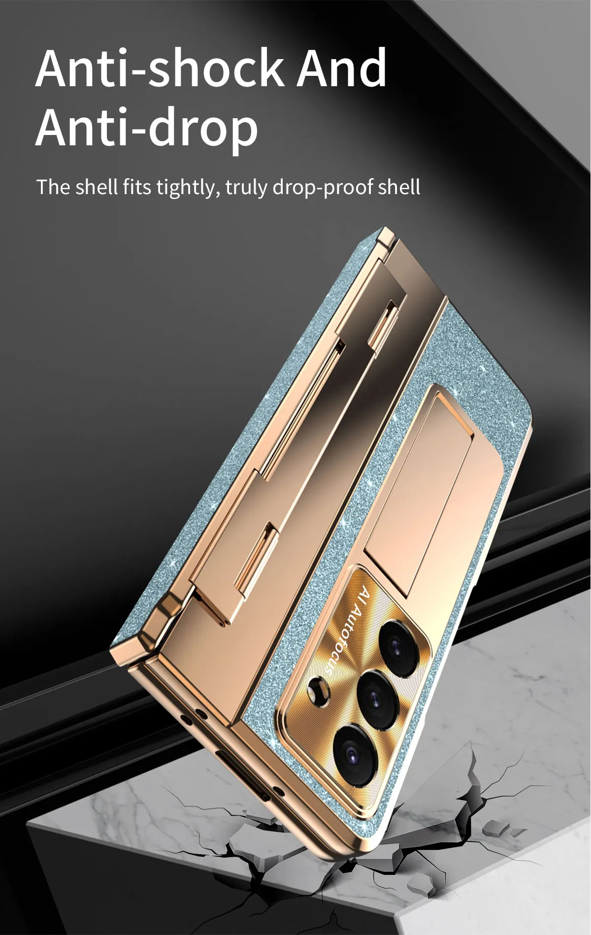 Samsung ZFold 8 phone case, FOLD7 foldable screen, flat hinge, vegan leather full-coverage drop-proof protective case.