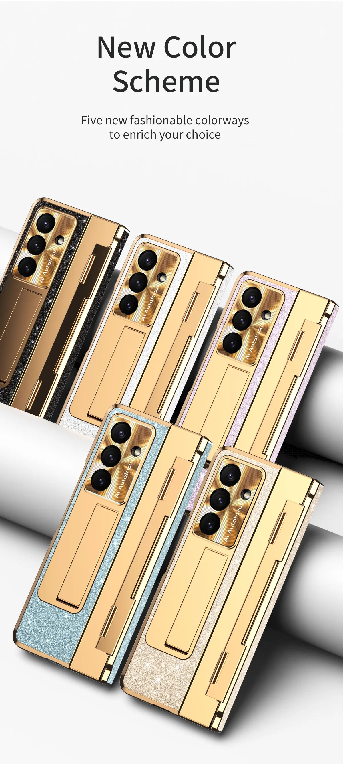Samsung ZFold 8 phone case, FOLD7 foldable screen, flat hinge, vegan leather full-coverage drop-proof protective case.