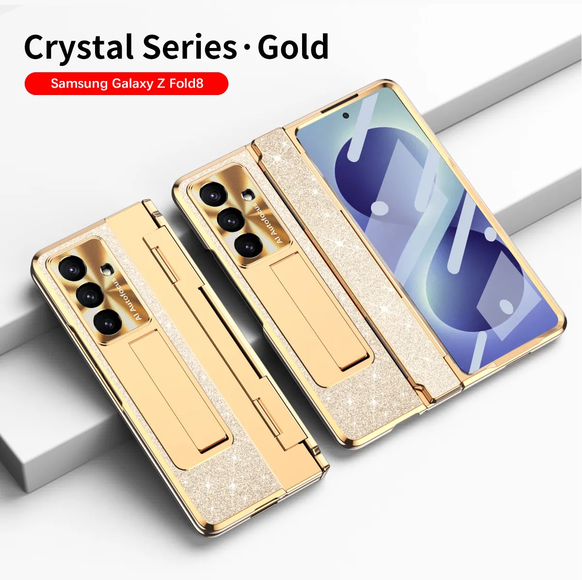 Samsung ZFold 8 phone case, FOLD7 foldable screen, flat hinge, vegan leather full-coverage drop-proof protective case.