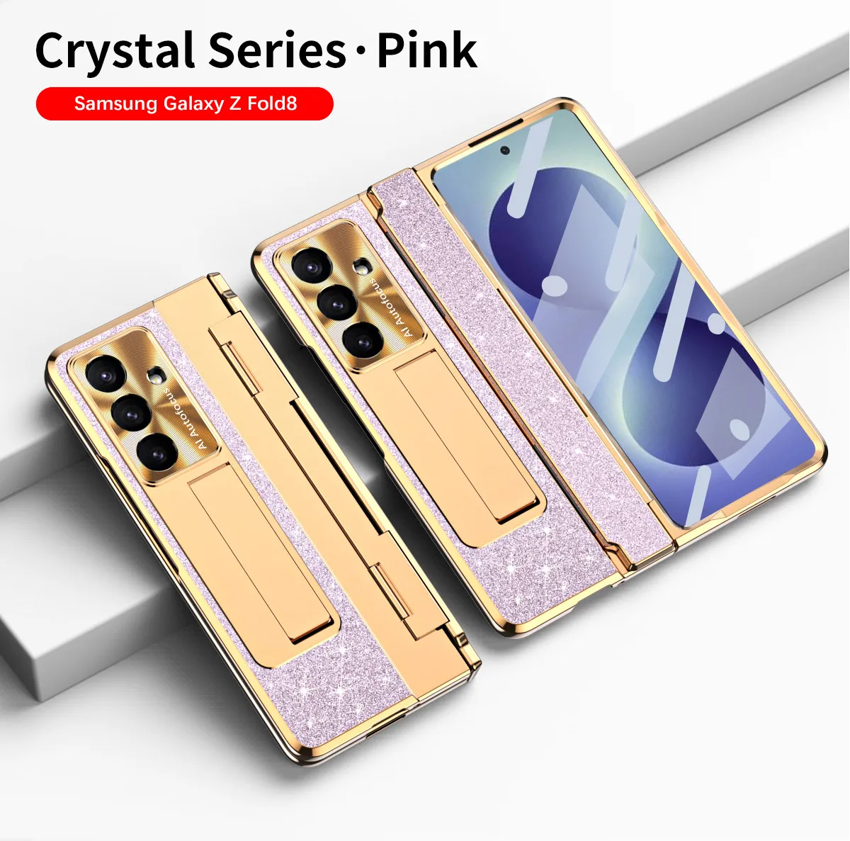 Samsung ZFold 8 phone case, FOLD7 foldable screen, flat hinge, vegan leather full-coverage drop-proof protective case.