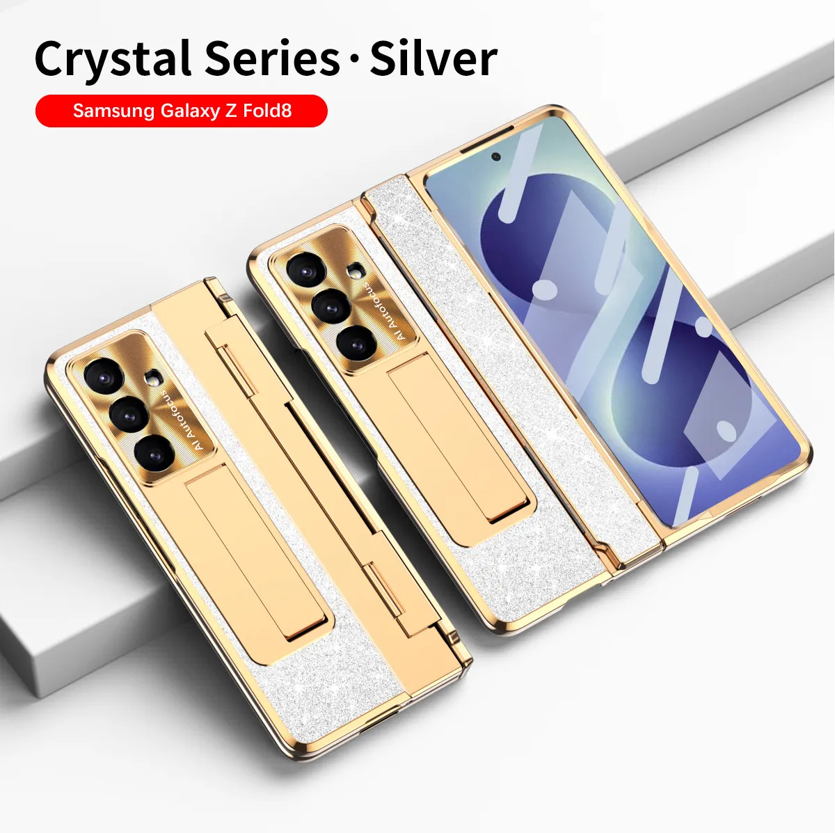 Samsung ZFold 8 phone case, FOLD7 foldable screen, flat hinge, vegan leather full-coverage drop-proof protective case.