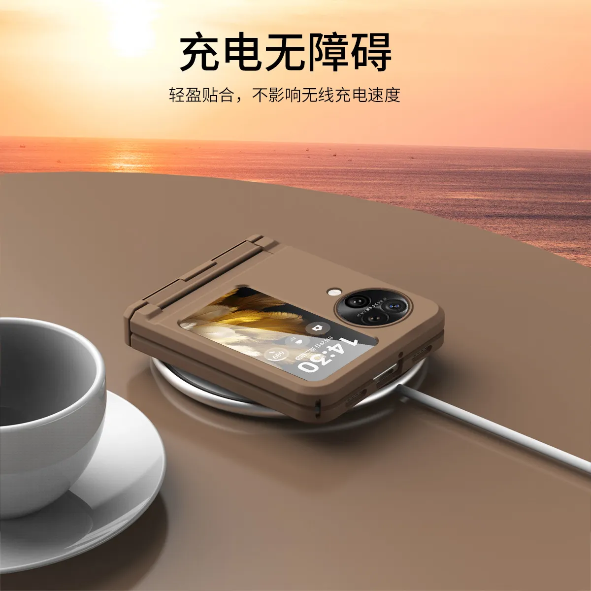 OPPO Find N3 Flip Phone Case - Extraordinary Solid Color Full Coverage Hinge N3 Flip Drop Protective Case