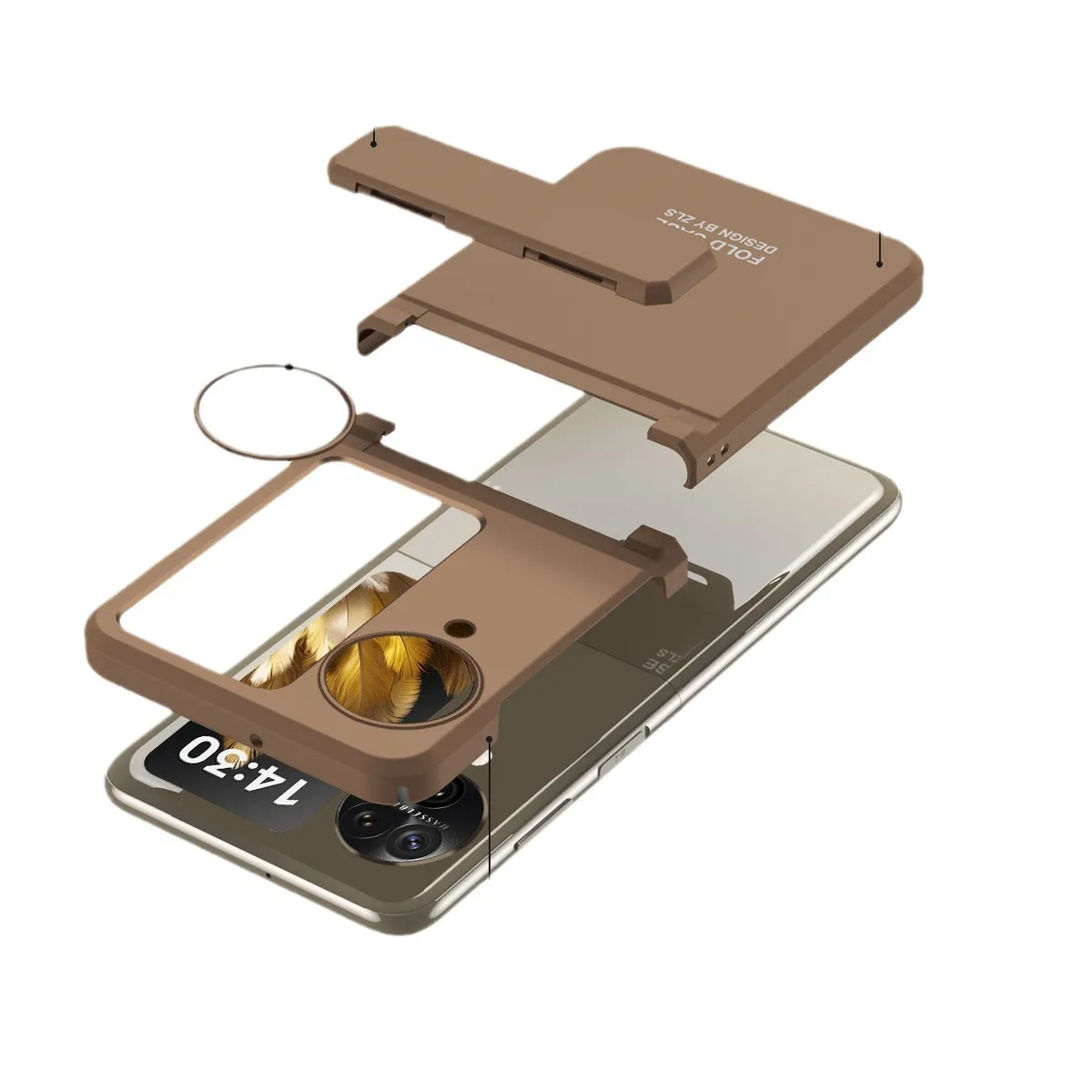 OPPO Find N3 Flip Phone Case - Extraordinary Solid Color Full Coverage Hinge N3 Flip Drop Protective Case