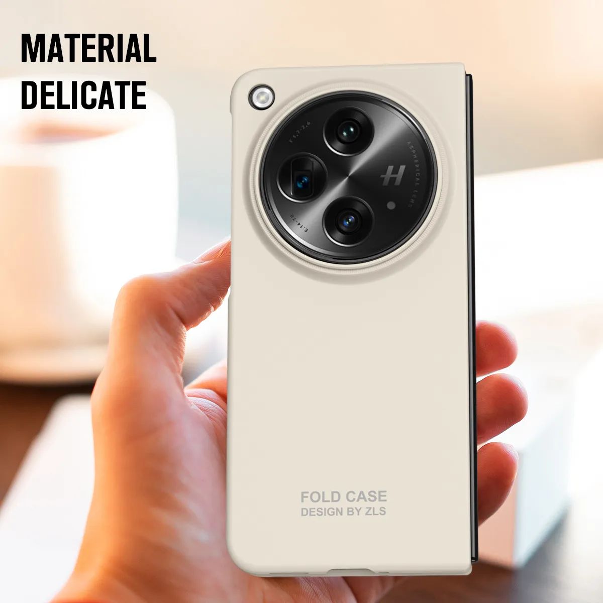 Suitable for OnePlus Open foldable phone case and screen protector, solid color business-style drop-proof protective case
