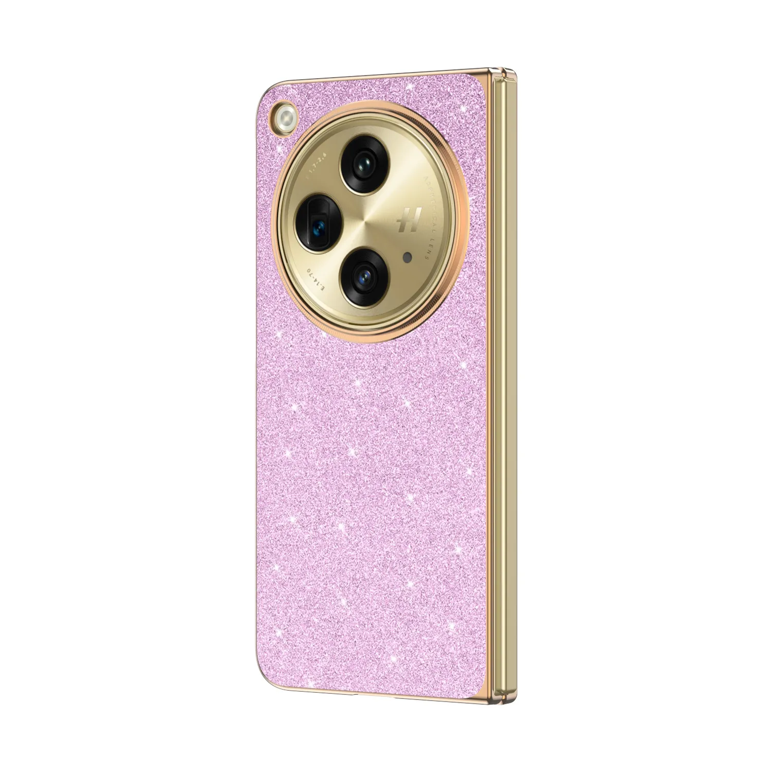 Compatible with OPPO Find N3 foldable phone case, FINDN3 case and screen protector, glittery leather, drop-proof protective case