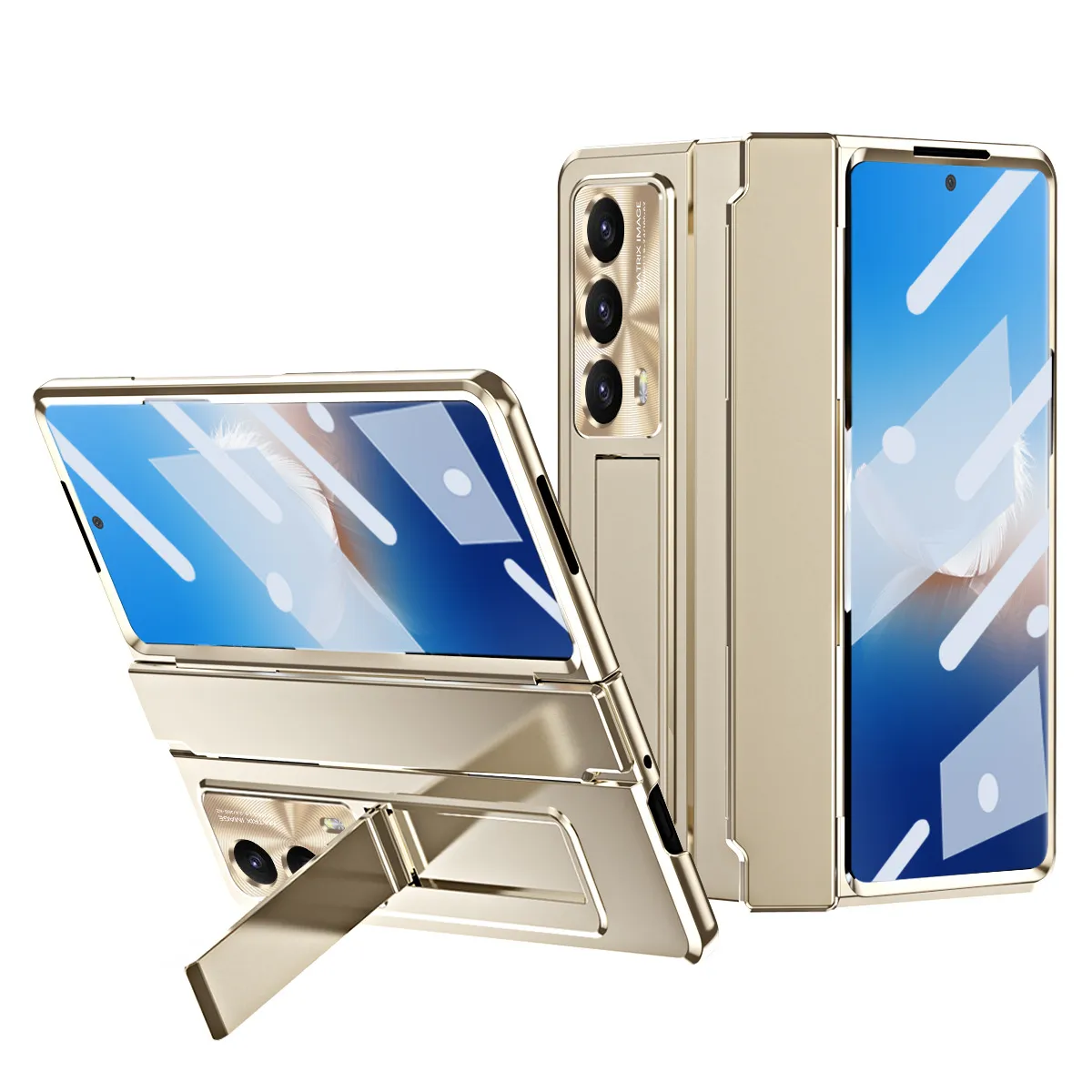 Honor MagicVS2 phone case, foldable screen case, VS2 integrated electroplated full-coverage drop-proof protective case.