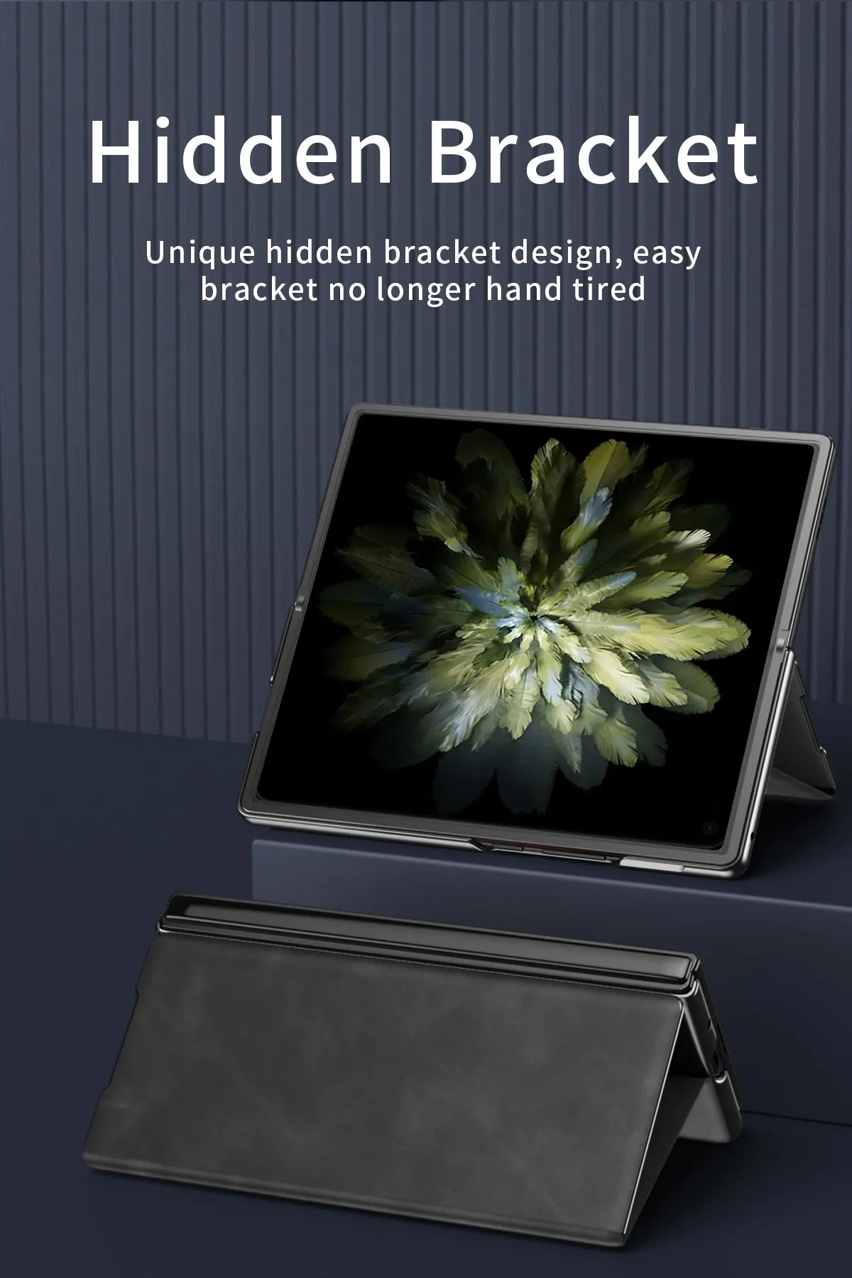 Nappa textured leather business full-coverage drop-proof protective case for OnePlus Open foldable screen phones.