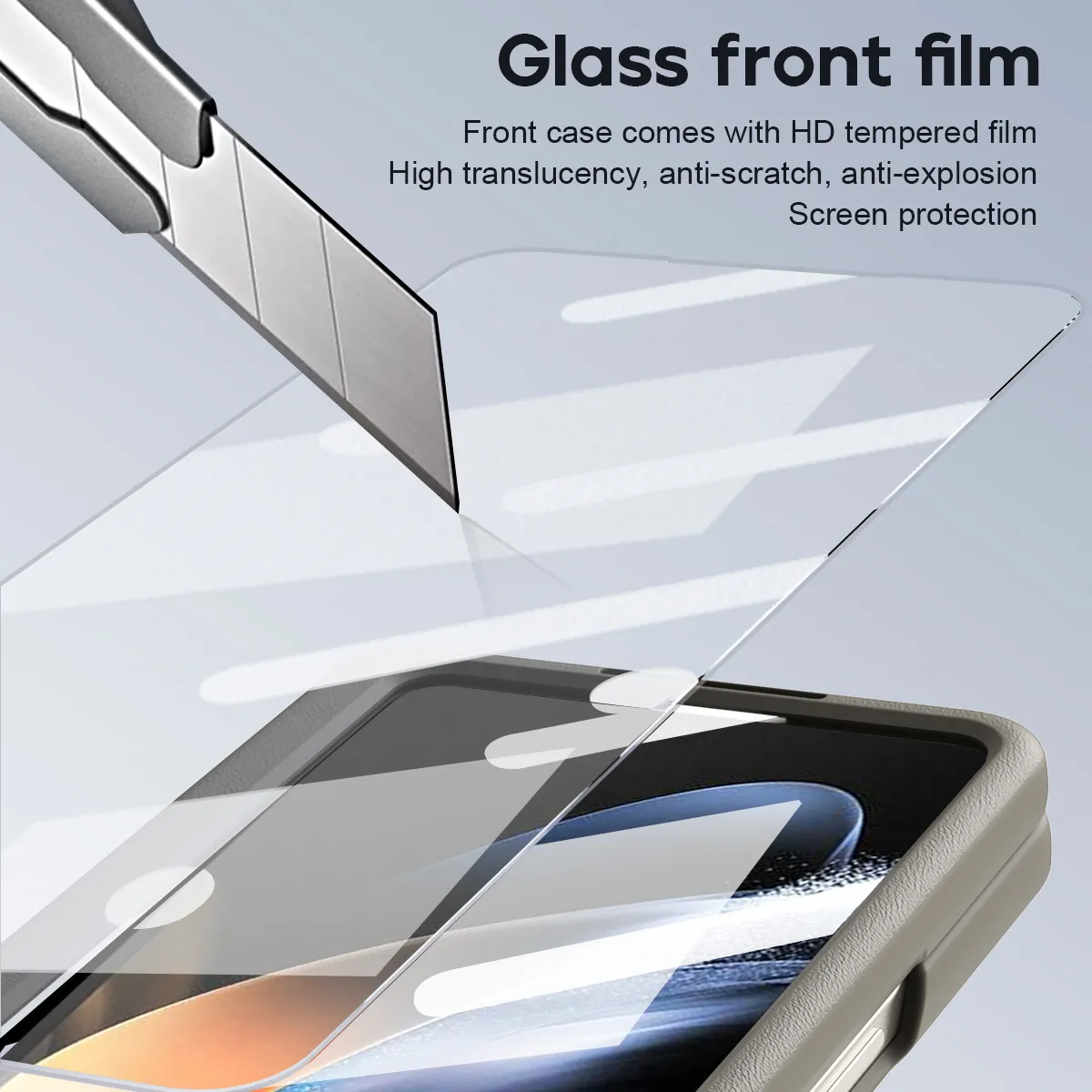 Samsung Fold5 phone case, FOLD4, foldable screen, leather hinge, pen slot, full-coverage protective case, screen protector in one piece.