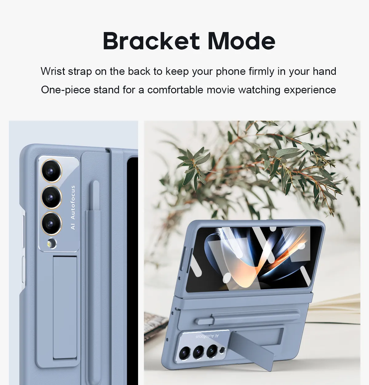Samsung Fold5 phone case, FOLD4, foldable screen, leather hinge, pen slot, full-coverage protective case, screen protector in one piece.