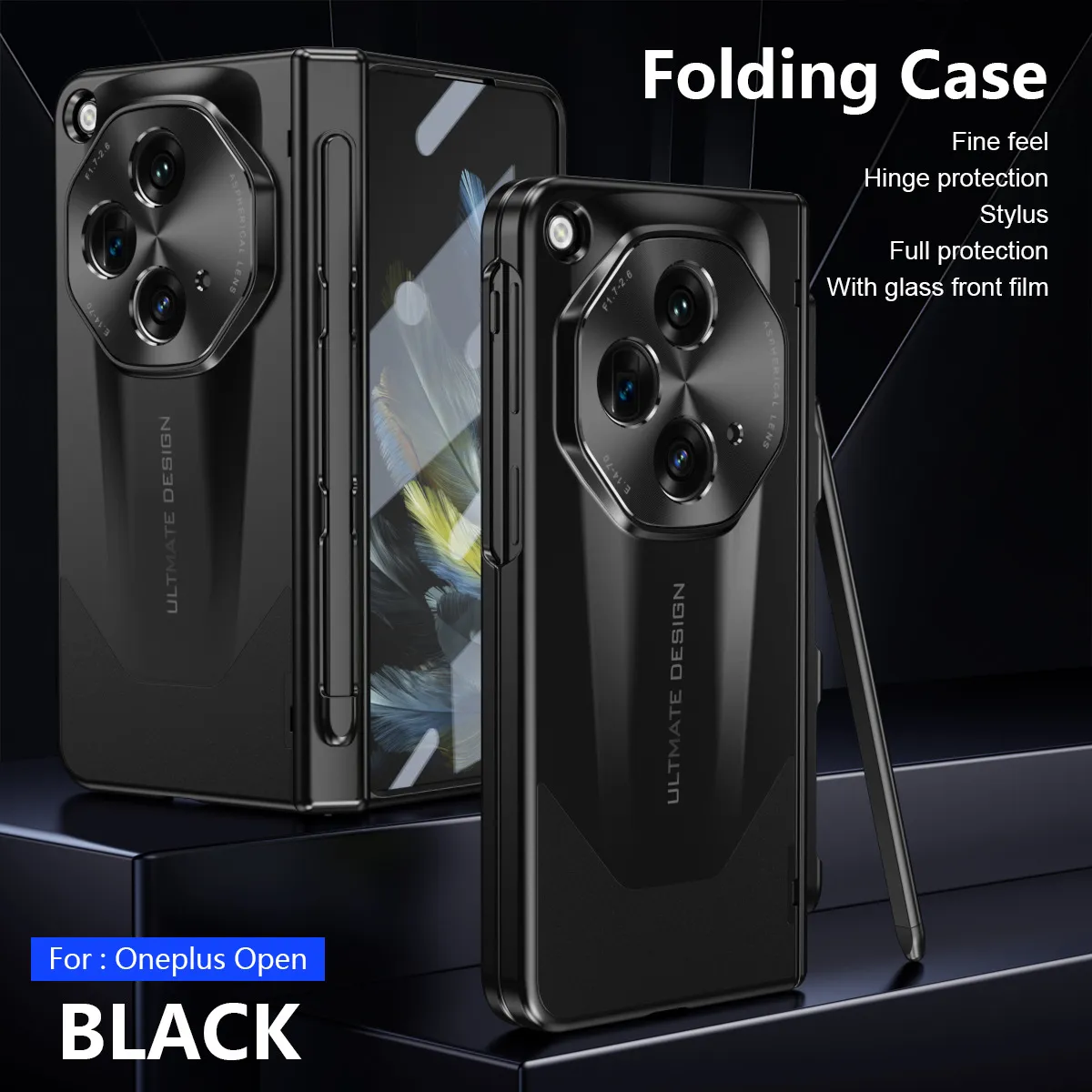 Compatible with OnePlus Open foldable phone case, pen slot hinge film, all-in-one full-coverage drop-proof protective case