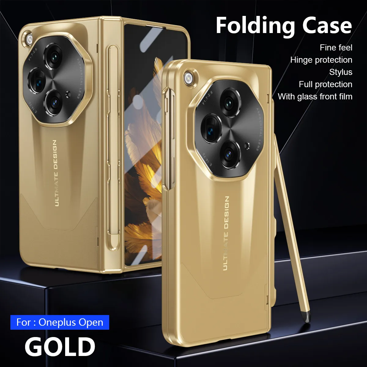 Compatible with OnePlus Open foldable phone case, pen slot hinge film, all-in-one full-coverage drop-proof protective case