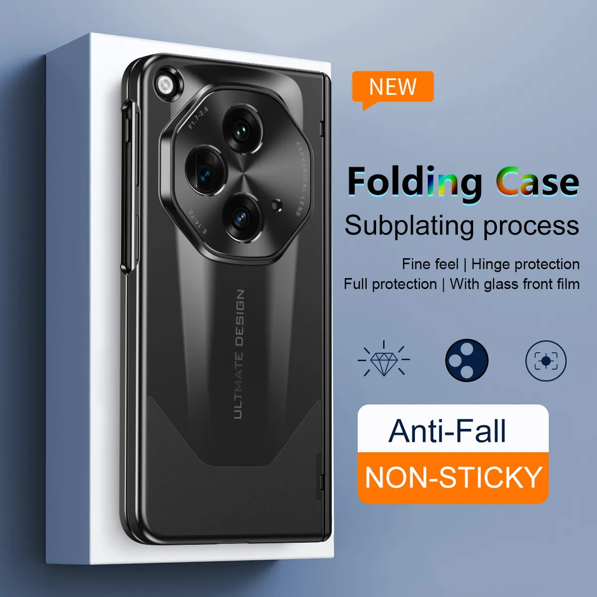 Suitable for OnePlus Open foldable phone cases, ultra-thin hinge screen protector, all-in-one full-coverage drop-proof protective case