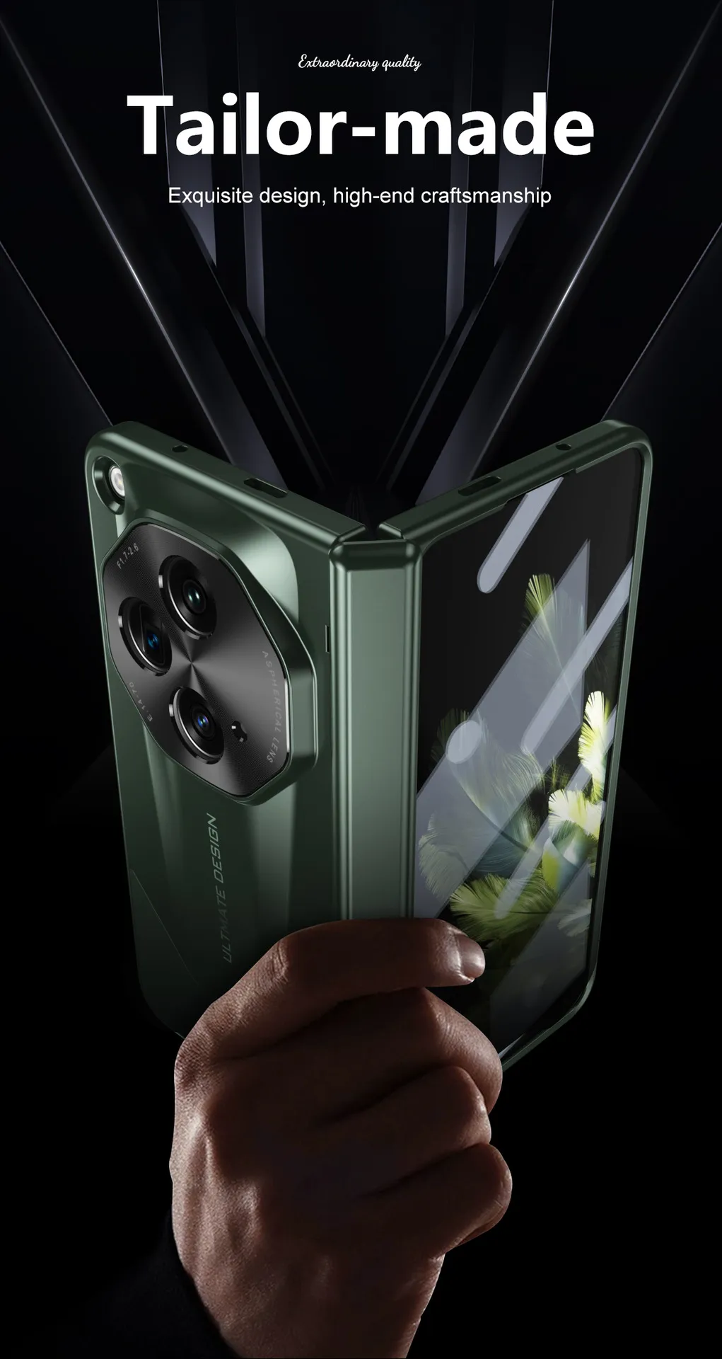 Suitable for OnePlus Open foldable phone cases, ultra-thin hinge screen protector, all-in-one full-coverage drop-proof protective case
