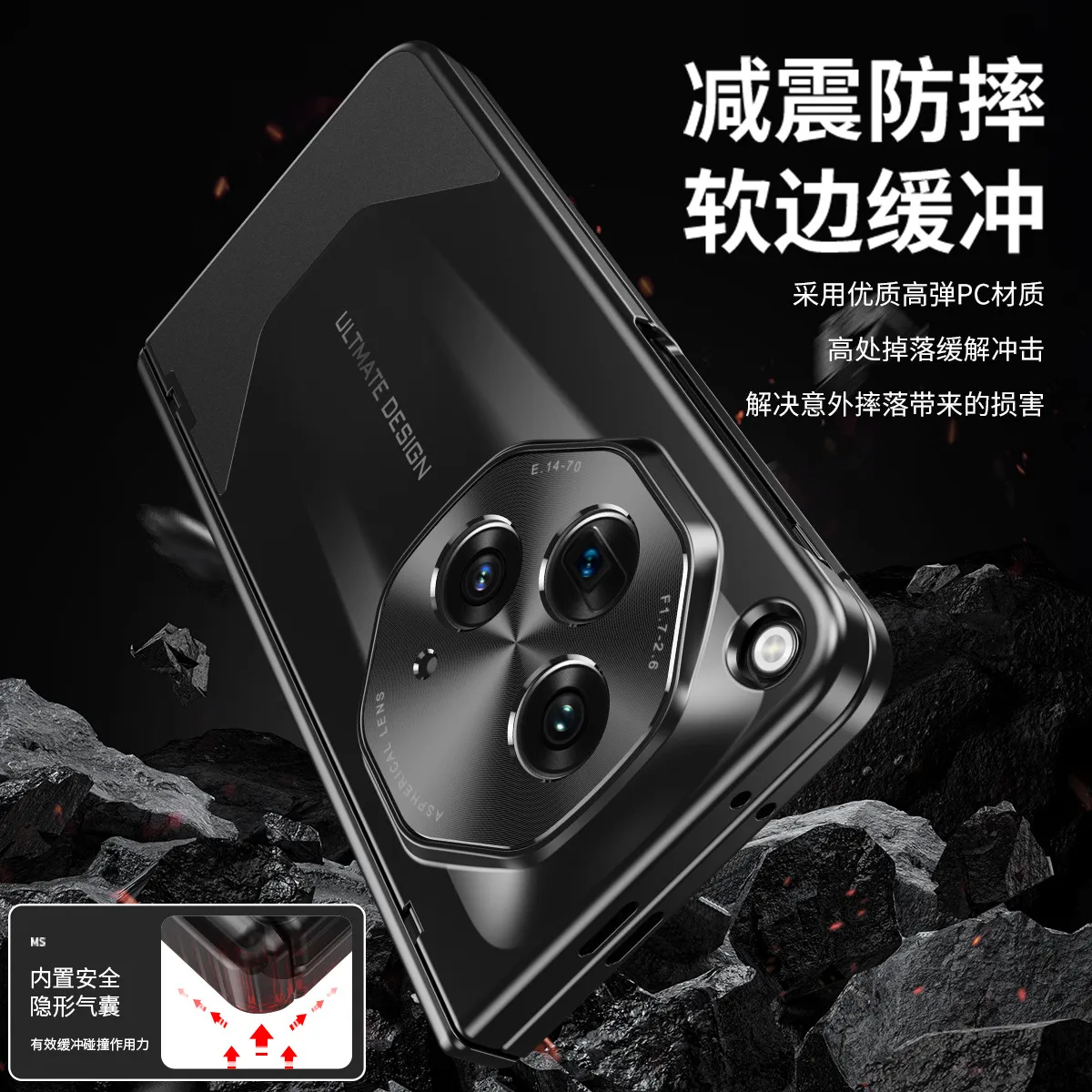 Compatible with OPPO Find N3 foldable phone case, FINDN3 case and screen protector, pen slot, full coverage, drop protection case