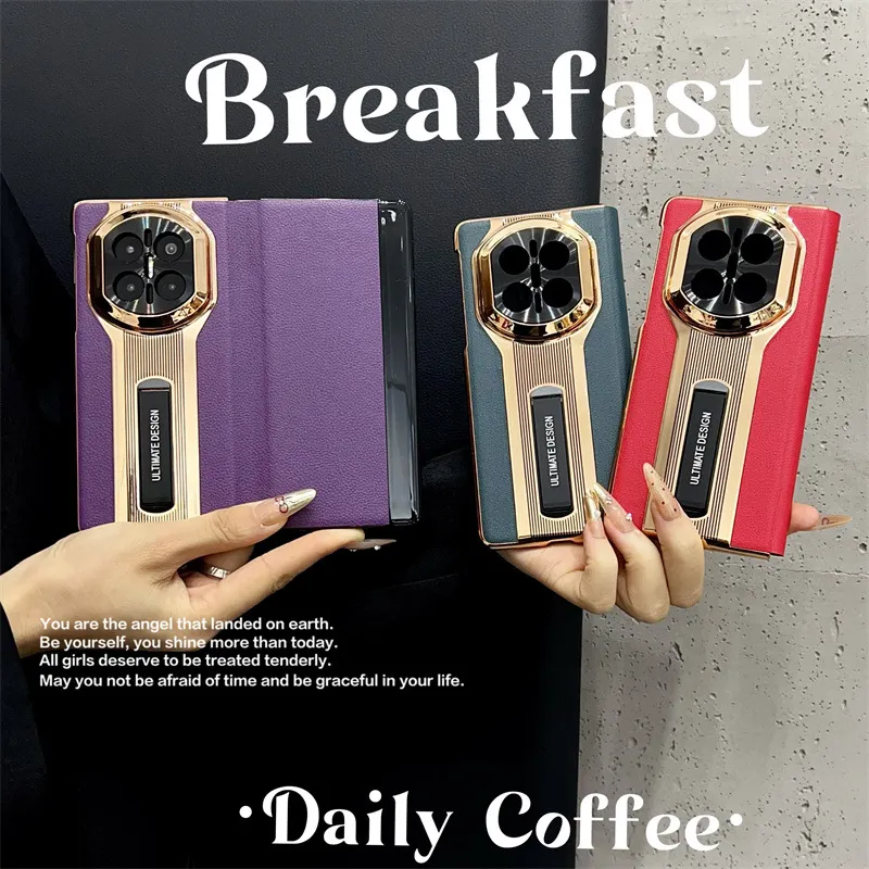 Compatible with Huawei Mate X7 and Porsche Design MATE X6 flip leather cases with full-coverage drop protection.