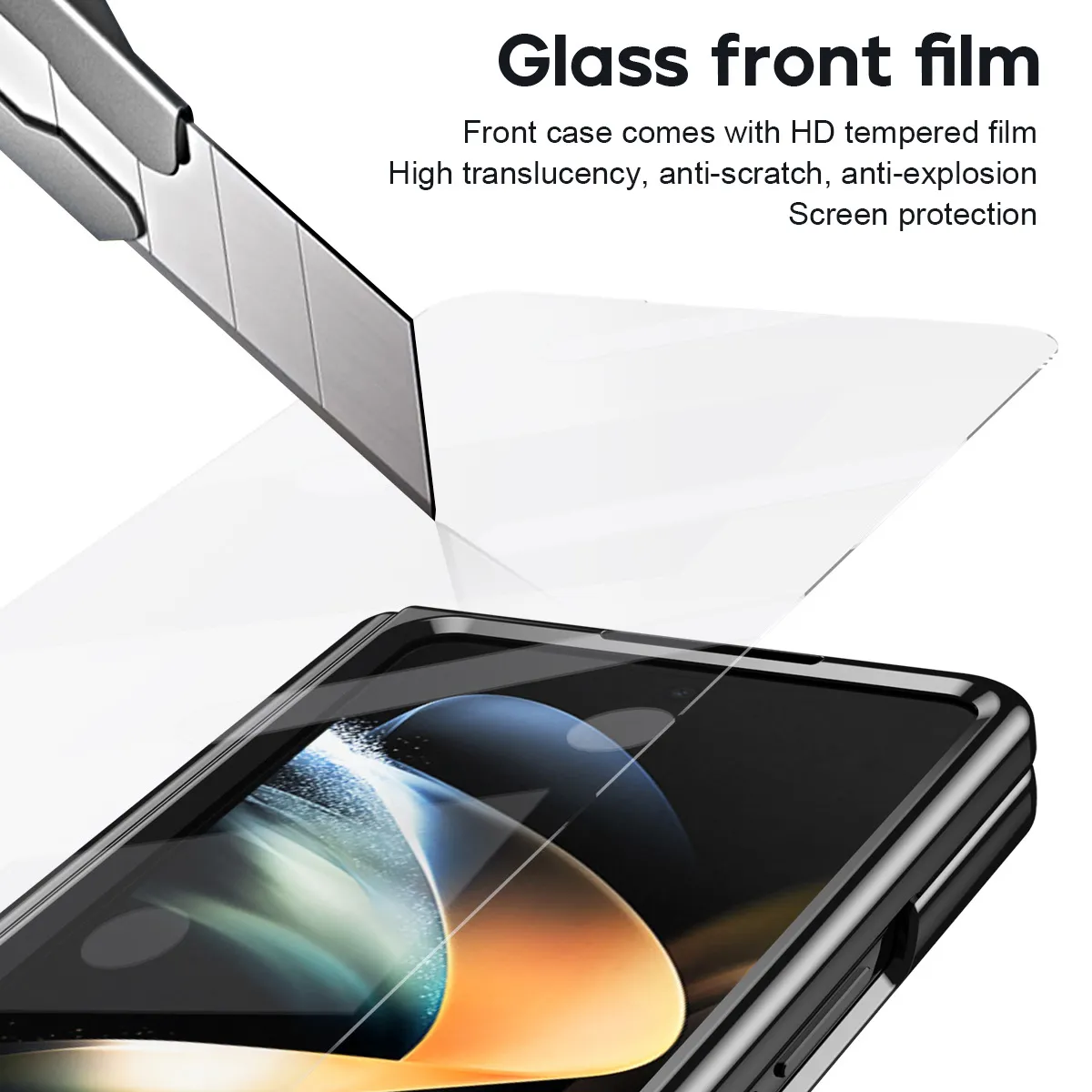 Compatible Samsung Zfold 5 phone case FOLD4 folding official pen slot case film integrated full-coverage anti-drop protective case