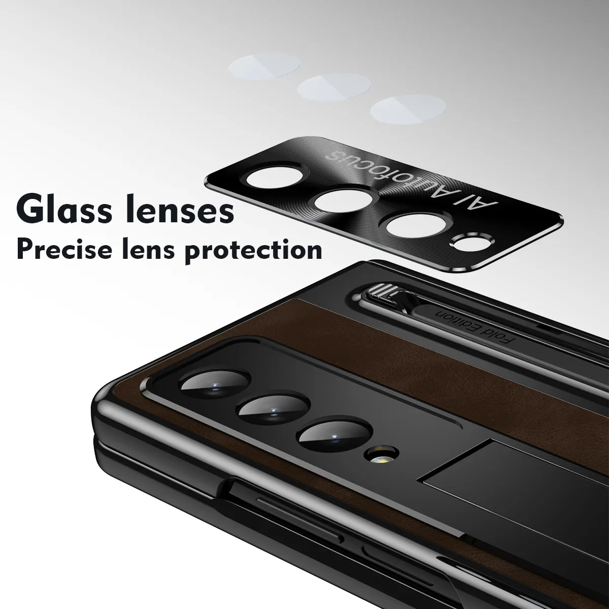 Compatible Samsung Zfold 5 phone case FOLD4 folding official pen slot case film integrated full-coverage anti-drop protective case