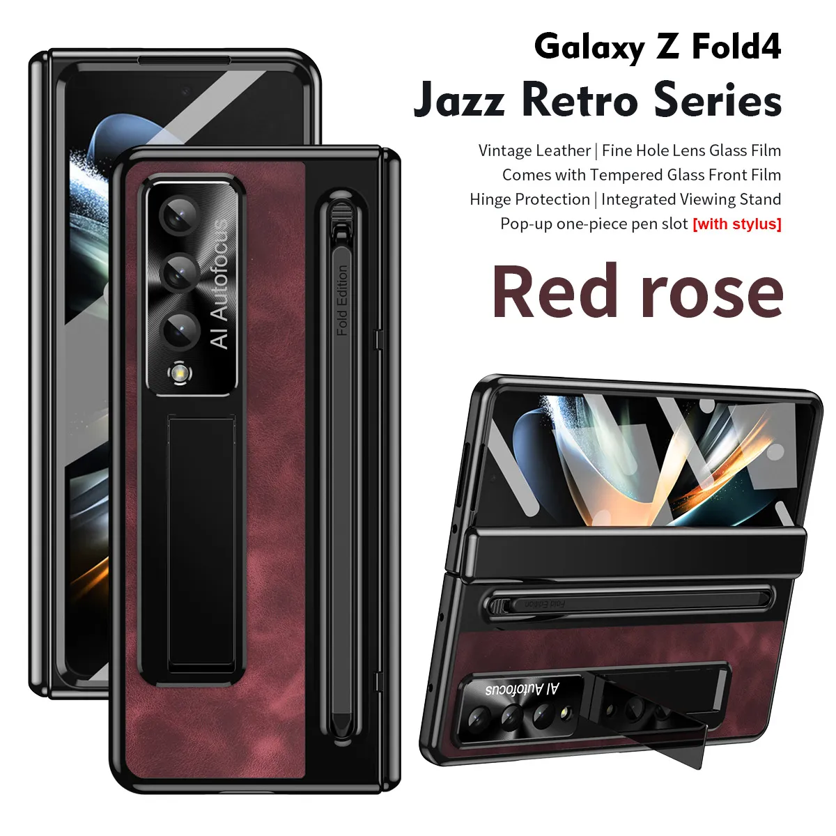 Compatible Samsung Zfold 5 phone case FOLD4 folding official pen slot case film integrated full-coverage anti-drop protective case