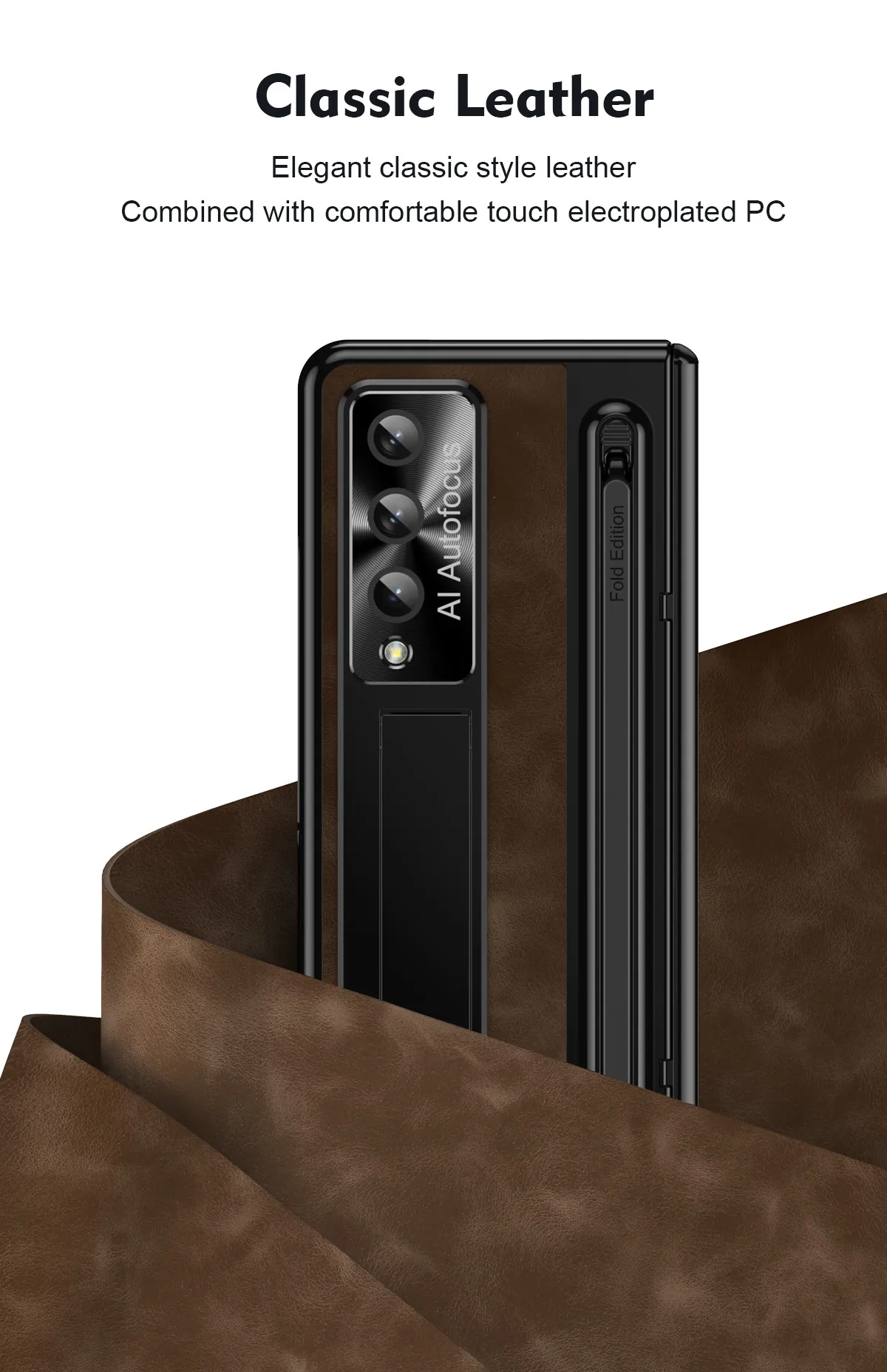 Compatible Samsung Zfold 5 phone case FOLD4 folding official pen slot case film integrated full-coverage anti-drop protective case