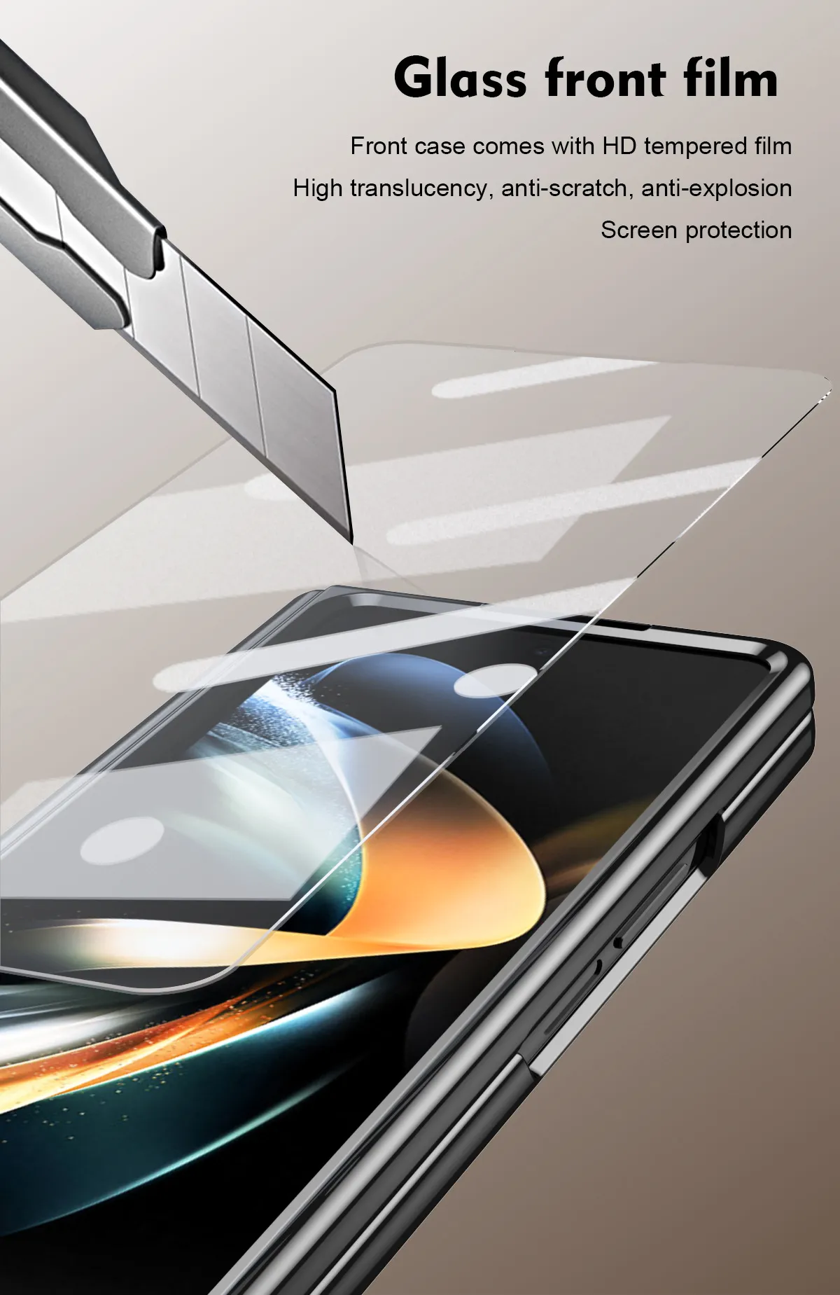 Compatible Samsung Zfold 5 phone case FOLD4 folding official pen slot case film integrated full-coverage anti-drop protective case
