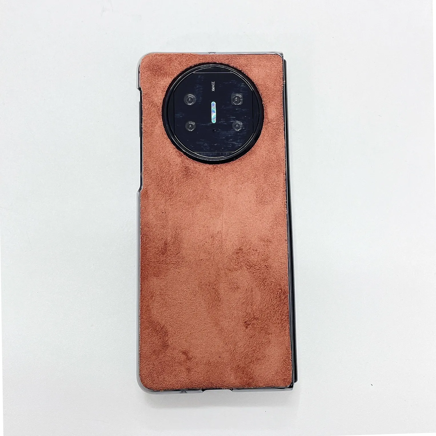 Compatible with Huawei Mate X5 phone case, MATE X5 folding solid color leather light luxury anti-drop protective case stand 5G