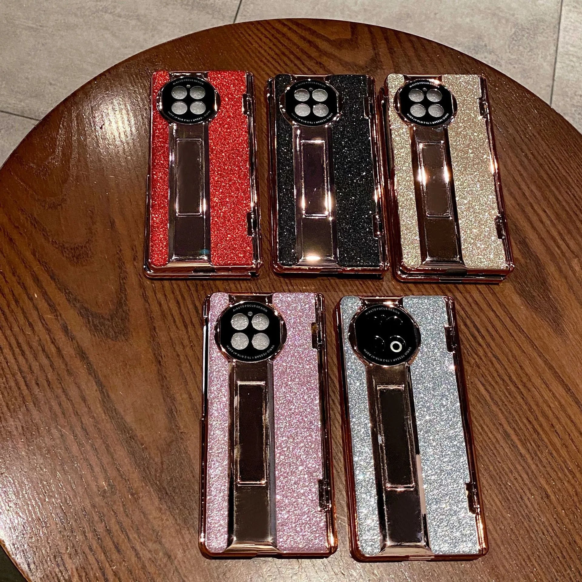 Compatible with vivo x fold2 phone case, XFOLD2 foldable screen glitter leather hinge full-coverage drop-proof protective case