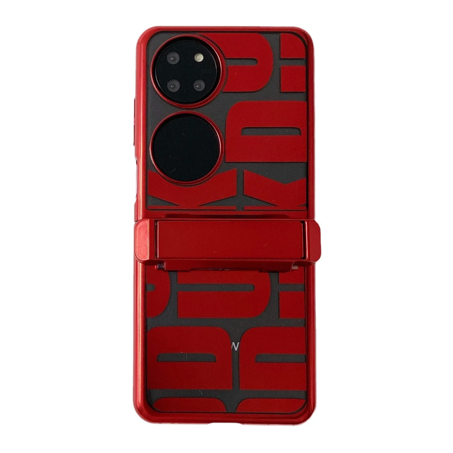 Compatible with Huawei P50 Pocket phone case, P50 foldable screen trendy stand hinge full-coverage drop-proof protective leather case