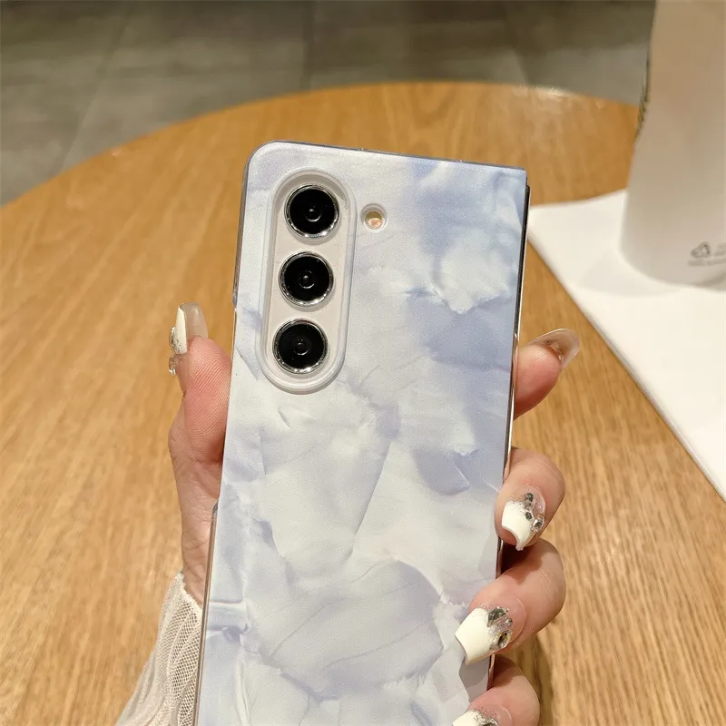 Compatible with Samsung Zfold 5 phone case FOLD4 foldable screen protective case business solid color FOLD3 shockproof case
