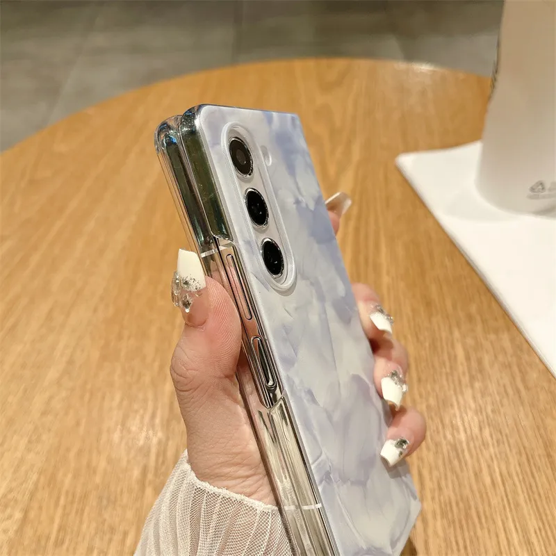Compatible with Samsung Zfold 5 phone case FOLD4 foldable screen protective case business solid color FOLD3 shockproof case