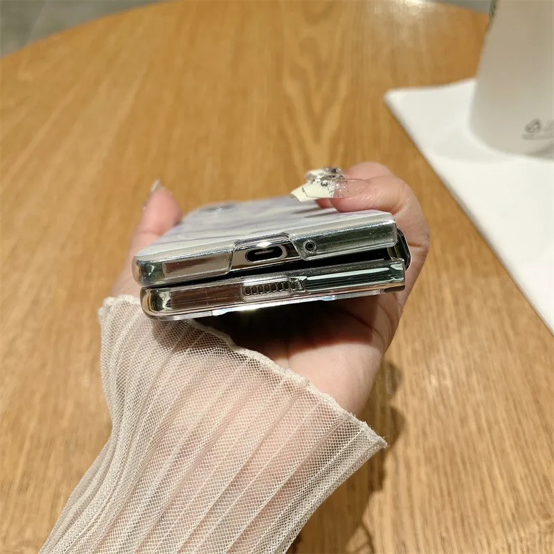 Compatible with Samsung Zfold 5 phone case FOLD4 foldable screen protective case business solid color FOLD3 shockproof case