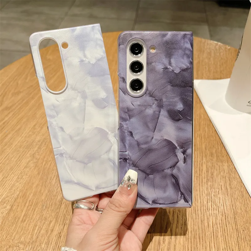 Compatible with Samsung Zfold 5 phone case FOLD4 foldable screen protective case business solid color FOLD3 shockproof case
