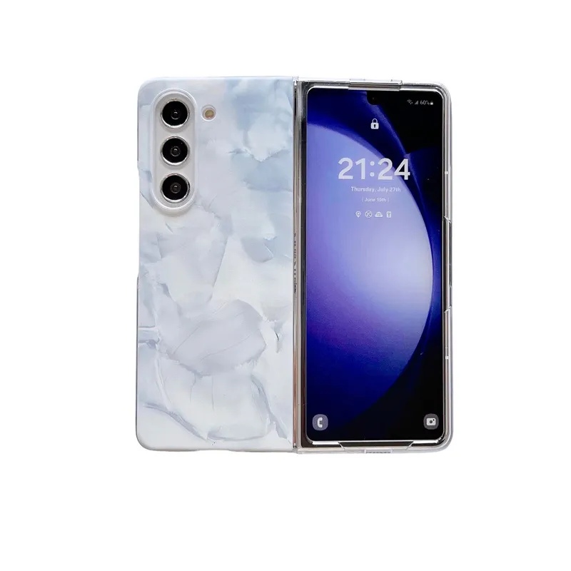 Compatible with Samsung Zfold 5 phone case FOLD4 foldable screen protective case business solid color FOLD3 shockproof case