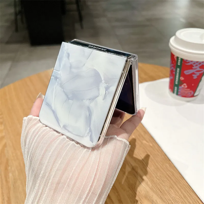 Compatible with Samsung Flip 5 phone case, FLIP4 foldable screen, light luxury solid color, simple and thin, drop-proof protective case