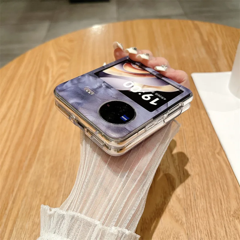 Compatible with vivo x Flip phone case, ultra-thin and minimalist 5G official anti-drop case for foldable screen protection.