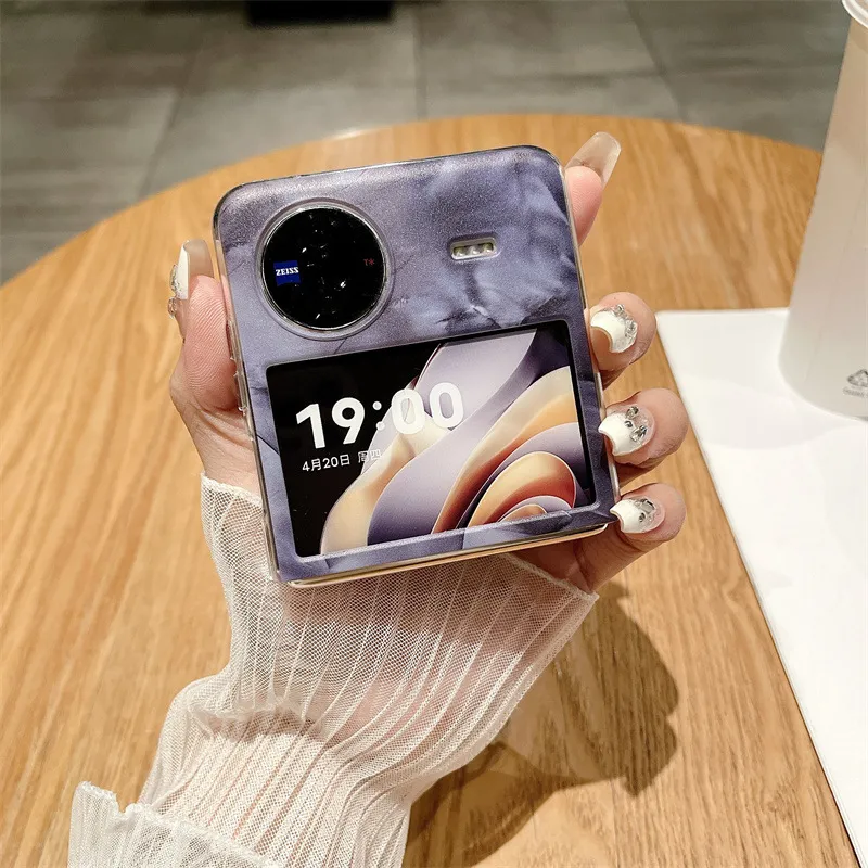 Compatible with vivo x Flip phone case, ultra-thin and minimalist 5G official anti-drop case for foldable screen protection.
