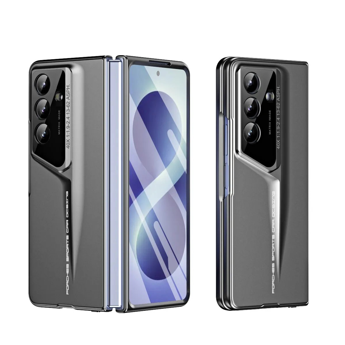 Compatible with Samsung Zfold 8 Ultra phone case, FOLD8 foldable screen protector, Porsche design, integrated shockproof case
