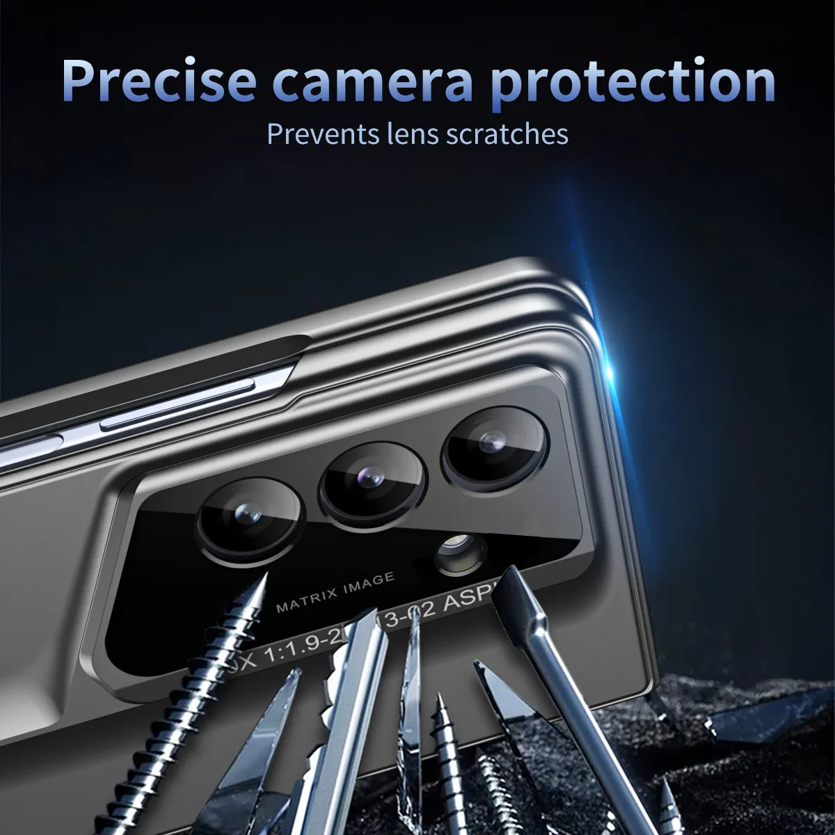Compatible with Samsung Zfold 8 Ultra phone case, FOLD8 foldable screen protector, Porsche design, integrated shockproof case