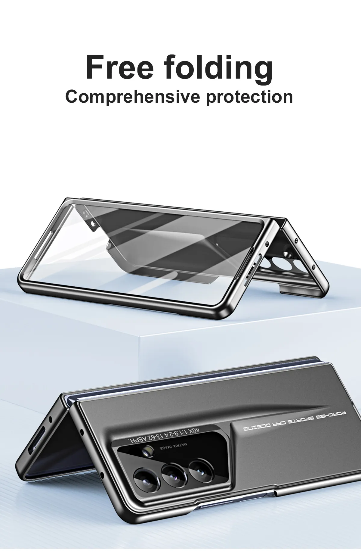 Compatible with Samsung Zfold 8 Ultra phone case, FOLD8 foldable screen protector, Porsche design, integrated shockproof case