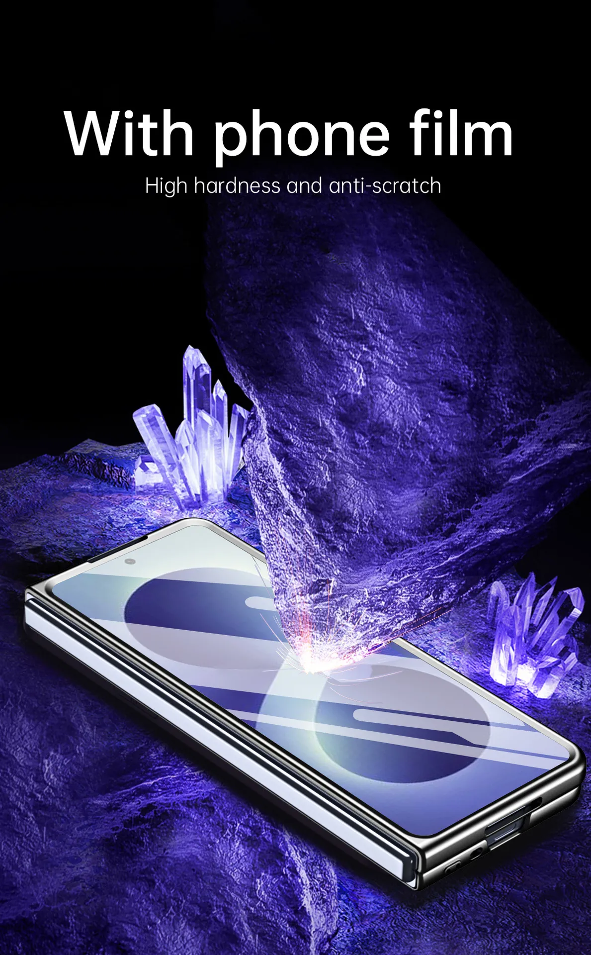 Compatible with Samsung Zfold 8 Ultra phone case, FOLD8 foldable screen protector, Porsche design, integrated shockproof case