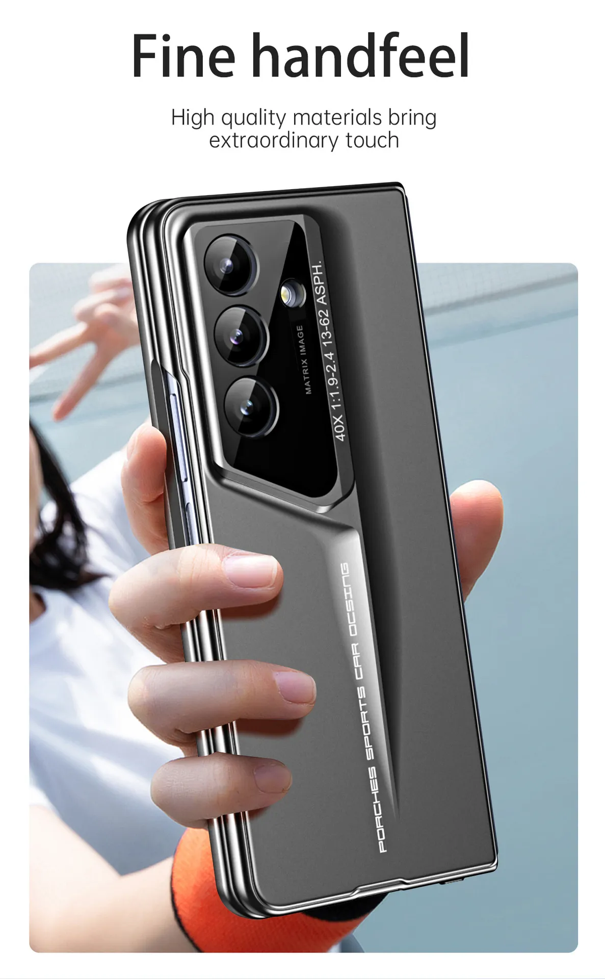 Compatible with Samsung Zfold 8 Ultra phone case, FOLD8 foldable screen protector, Porsche design, integrated shockproof case