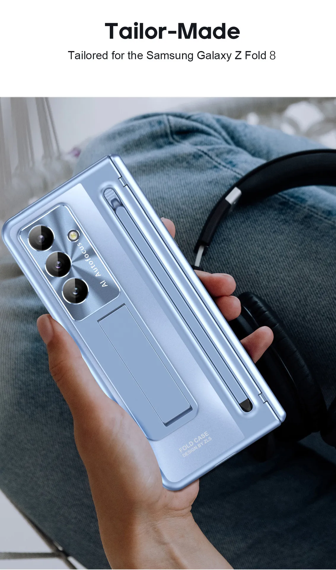 Compatible with Samsung Zfold8 Ultra phone case, official pen-slot case, integrated full-coverage anti-drop case.