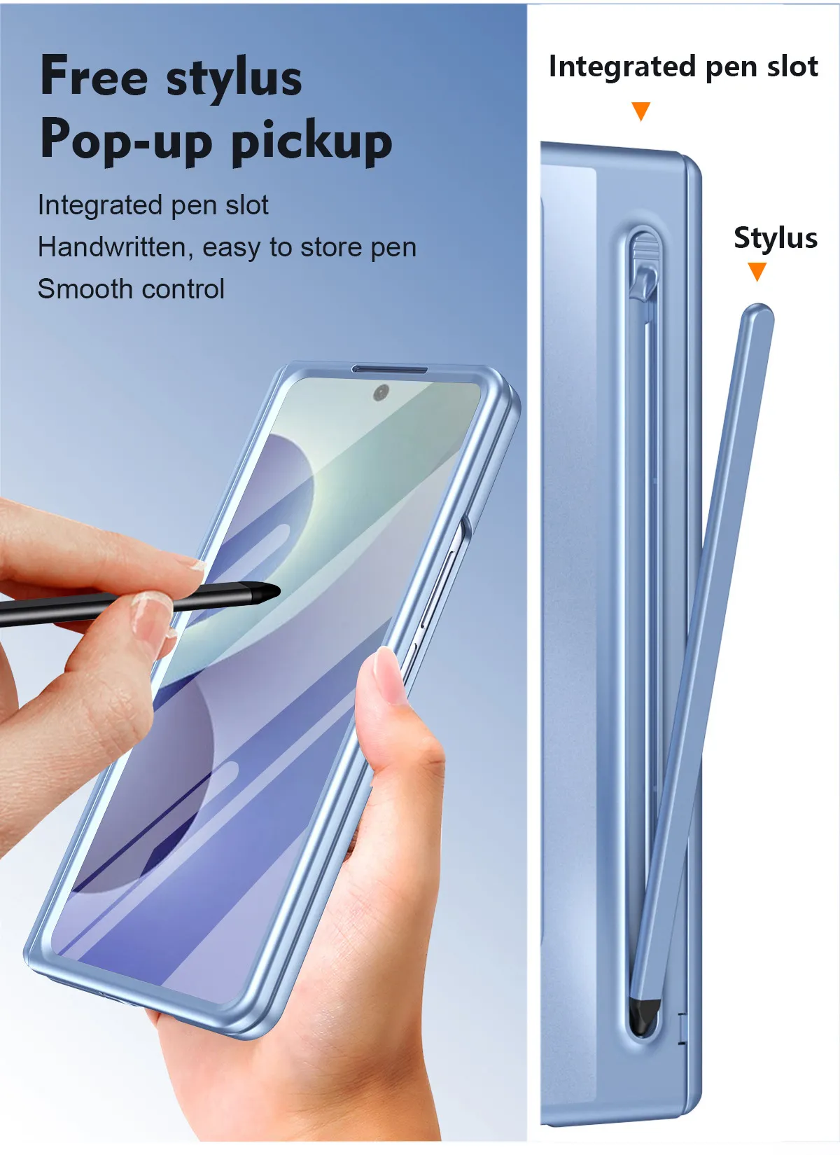 Compatible with Samsung Zfold8 Ultra phone case, official pen-slot case, integrated full-coverage anti-drop case.