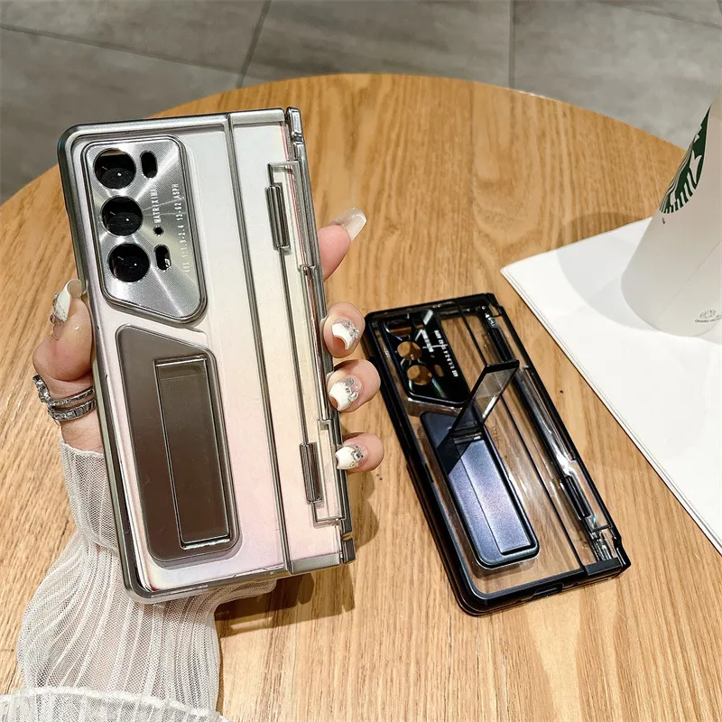 Honor Magic V2rsr phone case, foldable screen protector, electroplated transparent drop-proof protective case.